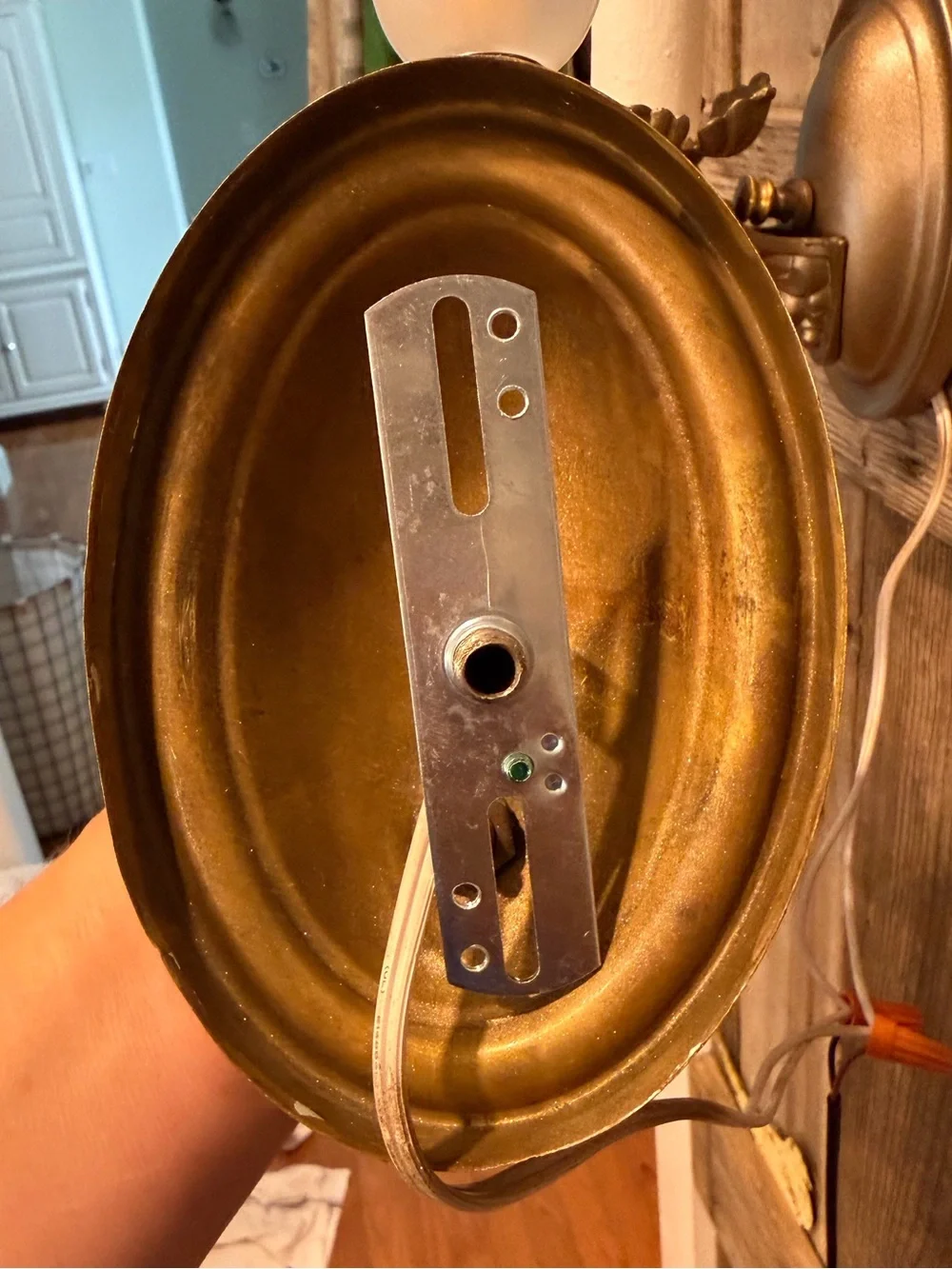 (2) vintage reconditioned 1920s pan-style wall sconces